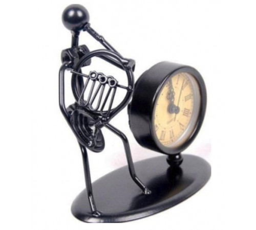 "GEWA Sculpture Clock French Horn Сувенирные часы Валторнист"