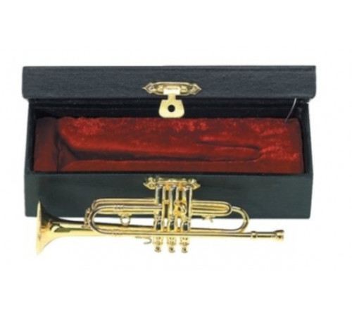 GEWA Miniature Instrument Trumpet сувенир труба, латунь, 15 см, с футляром