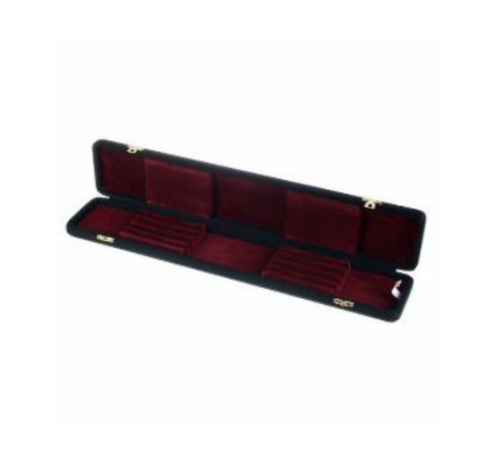 TAKT Hard Case for 4 Batons Cotton 447630 Кейс для 4 дирижёрских палочек до 38 см, чёрная хлопковая ткань, красный бархат