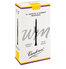 "Vandoren CR-1625T (№ 2-1/2) Трости для кларнета с немецкой системой Bb, серия WHITE MASTER Traditional"